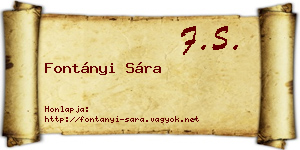 Fontányi Sára névjegykártya